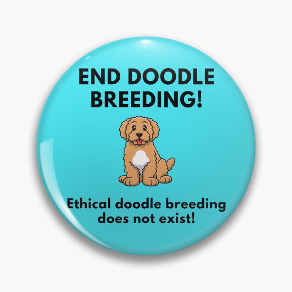Artikelvorschau, Aufkleber „End Doodle Breeding“. entworfen und verkauft von hyperfocusrach.
