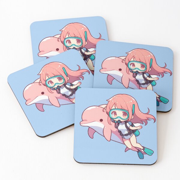 Item preview, Dolphin and Diver Girl (blue) designed and sold by andydavistech.