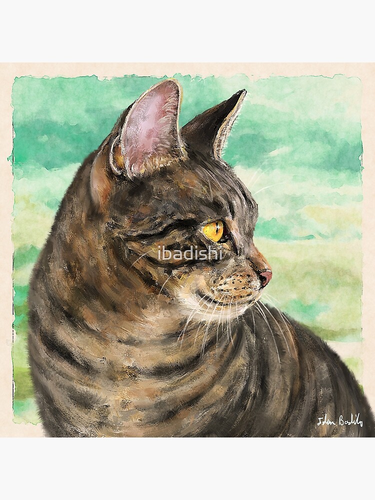 Grey cat hot sale painting