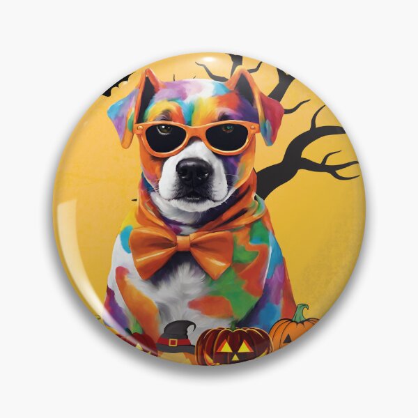 Item preview, Vibrant Pooch Parade Colorful Dog in Halloween Costume designed and sold by PatternXS.