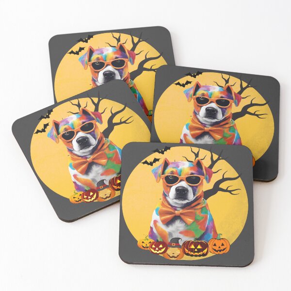 Item preview, Vibrant Pooch Parade Colorful Dog in Halloween Costume designed and sold by PatternXS.