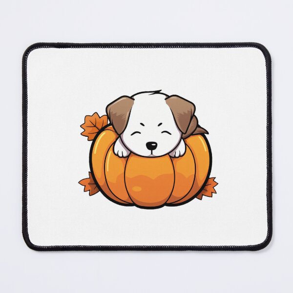 Item preview, dog sleeping on pumpkin designed and sold by PawelNature.