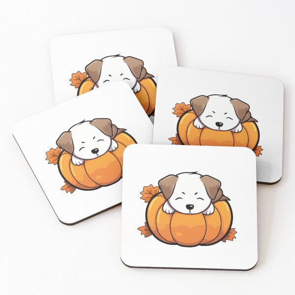 Item preview, dog sleeping on pumpkin designed and sold by PawelNature.
