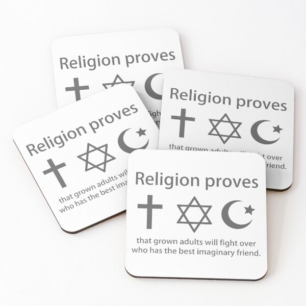 Item preview, religion proves grown adults will fight over who has the best imaginary friend designed and sold by Rachel the Artist .