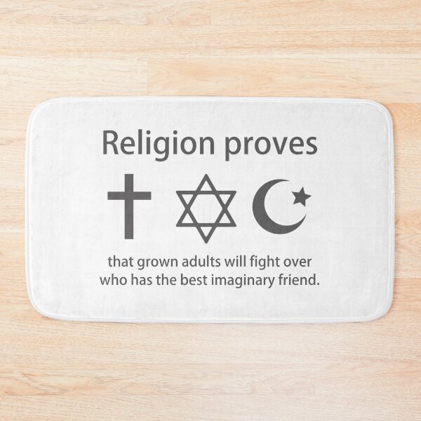 Item preview, religion proves grown adults will fight over who has the best imaginary friend designed and sold by Rachel the Artist .