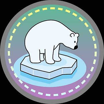 Polar Bear On Ice Stickers