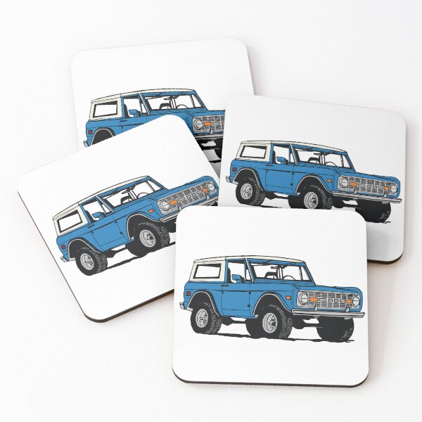 Item preview, Vintage Blue Ford Bronco Line Drawing designed and sold by elmma design.