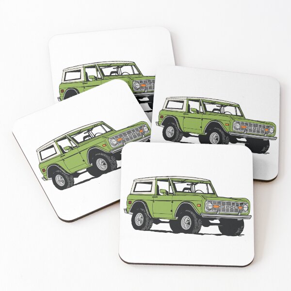 Item preview, Vintage Green Ford Bronco Line Drawing designed and sold by elmma design.