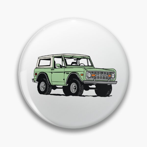 Item preview, Vintage Green Ford Bronco Line Drawing designed and sold by elmma design.