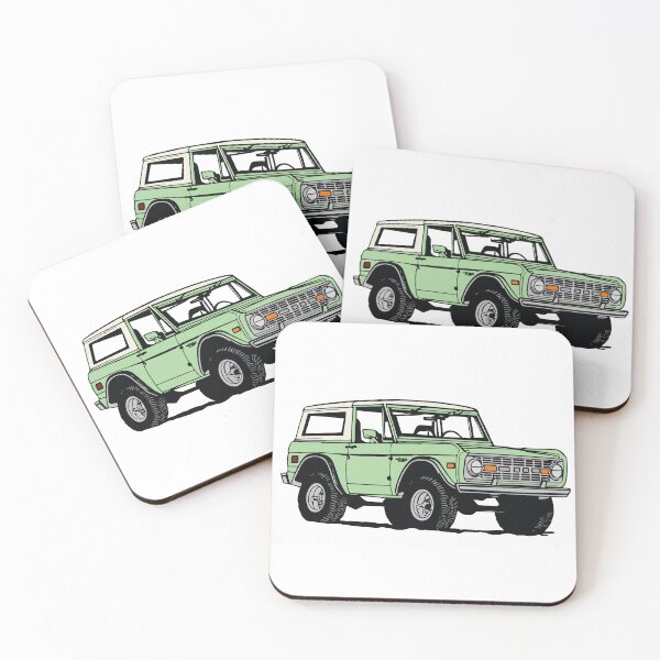 Item preview, Vintage Green Ford Bronco Line Drawing designed and sold by elmma design.