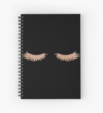 rose gold eyelashes Spiral Notebook