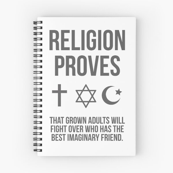 Item preview,  religion proves adults will fight about imaginary friends designed and sold by Rachel the Artist .