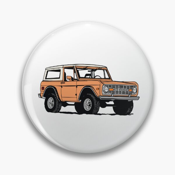 Item preview, Vintage Orange Ford Bronco Line Drawing designed and sold by elmma design.