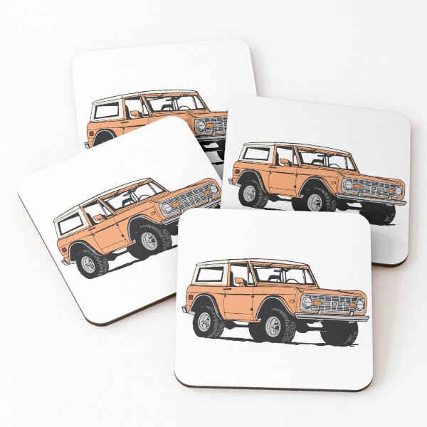 Item preview, Vintage Orange Ford Bronco Line Drawing designed and sold by elmma design.