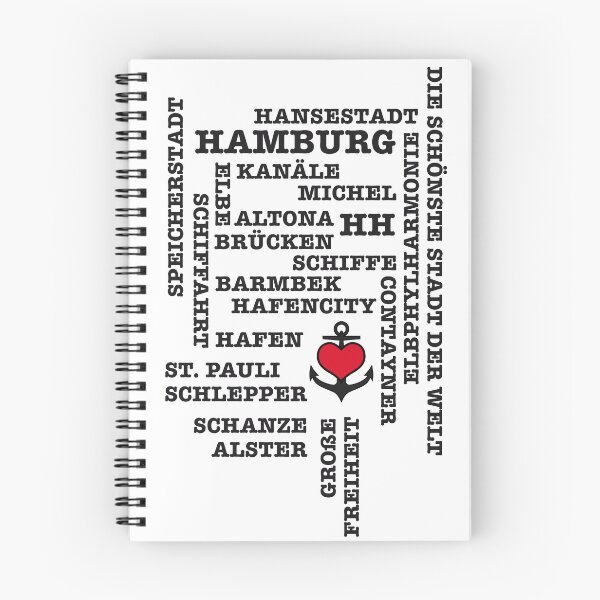 Item preview, Hamburg terms neighborhoods heart on anchor designed and sold by Margarita-Art.