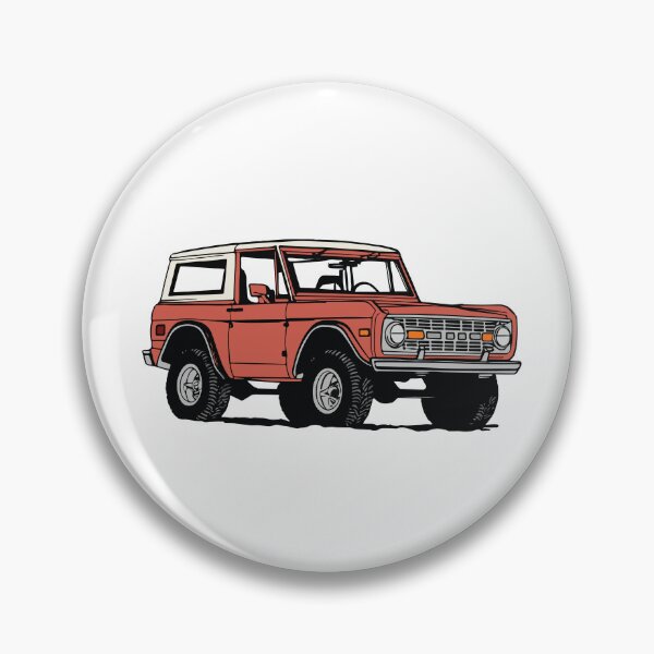 Item preview, Vintage Red Ford Bronco Line Drawing designed and sold by elmma design.