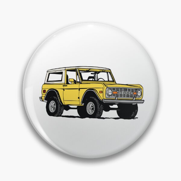 Item preview, Vintage Yellow Ford Bronco Line Drawing designed and sold by elmma design.