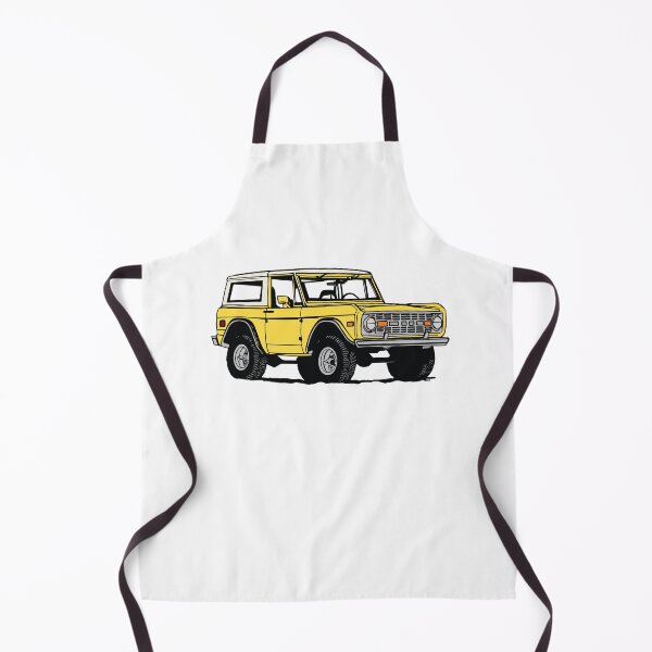 Item preview, Vintage Yellow Ford Bronco Line Drawing designed and sold by elmma design.