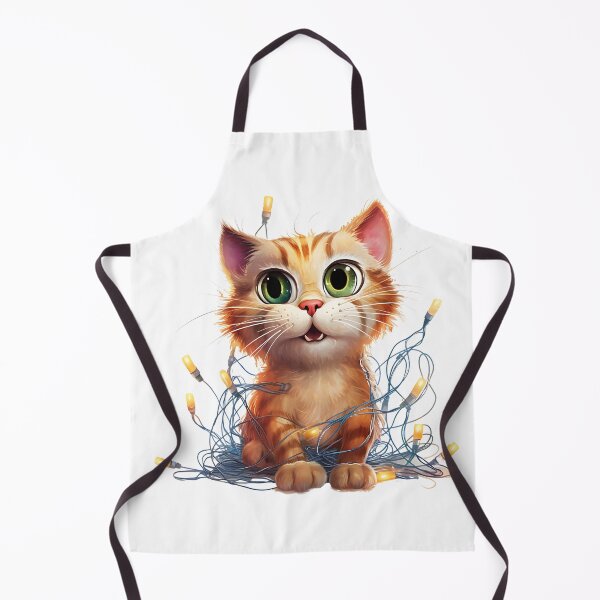 Item preview, Cute Kitten with Christmas Lights designed and sold by shestiger.