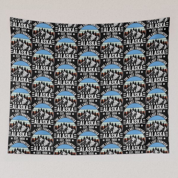 Item preview, Alaska The Last Frontier Vintage Sunset Mountains Souvenir T-shirt designed and sold by KGN  CREATIVITY.