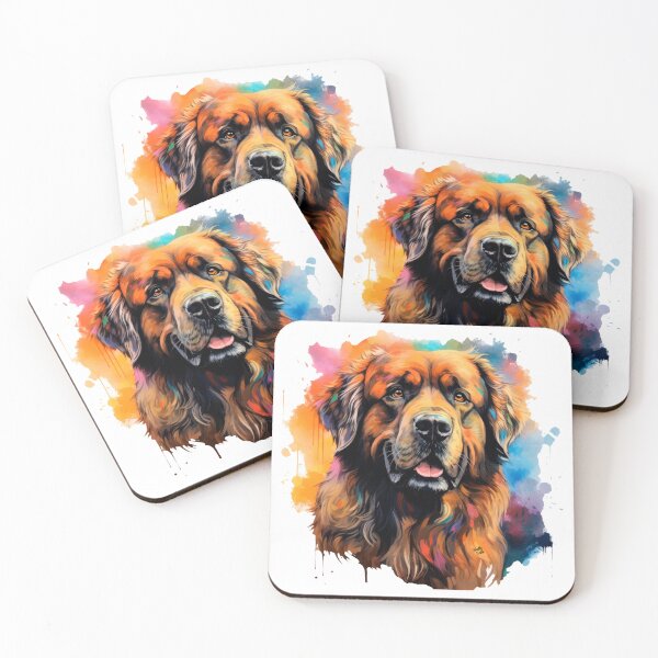 Item preview, Leonberger Dog colorful watercolor designed and sold by WallyPink.