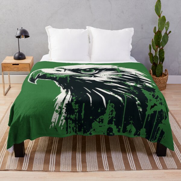 Item preview, the Head of a Green Eagle in Grunge Print in the Style of Stencil and Spray Paint designed and sold by MagicColorPrint.