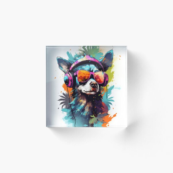 Item preview, A dog wearing headphones designed and sold by Studio-Coni.