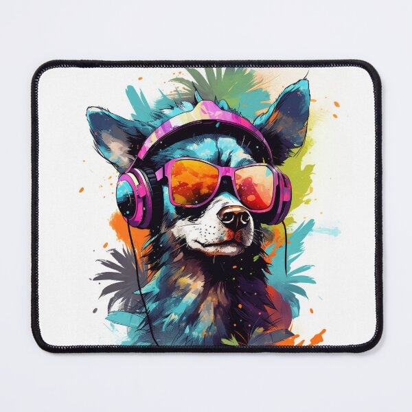 Item preview, A dog wearing headphones designed and sold by Studio-Coni.
