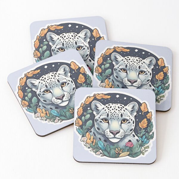 Item preview, Snow leopard in the darkness of the night designed and sold by WildStudiio.
