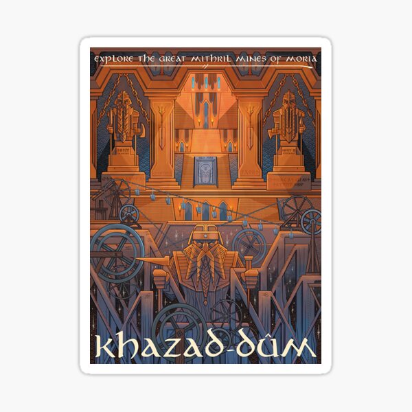 khazad-dum Sticker for Sale by chernab0g