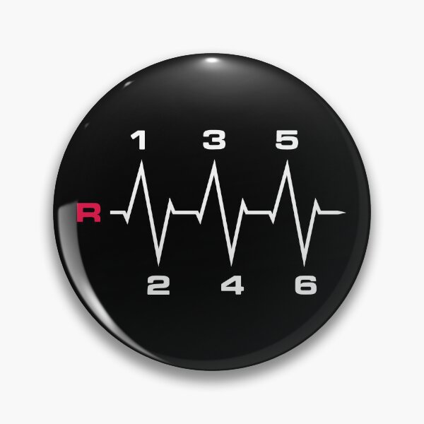 Item preview, 6 Speed Manual Transmission Heartbeat ECG Pulse Line minimal design - Manual Stick Six Gear Shift Heart-beat designed and sold by venomousvector.