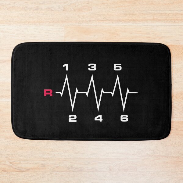 Item preview, 6 Speed Manual Transmission Heartbeat ECG Pulse Line minimal design - Manual Stick Six Gear Shift Heart-beat designed and sold by venomousvector.