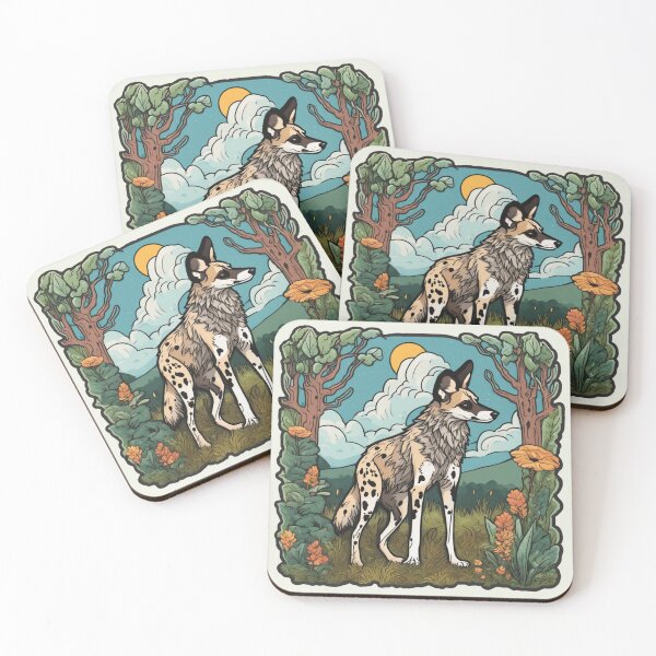 Item preview, African wild dog surrounded by nature designed and sold by WildStudiio.
