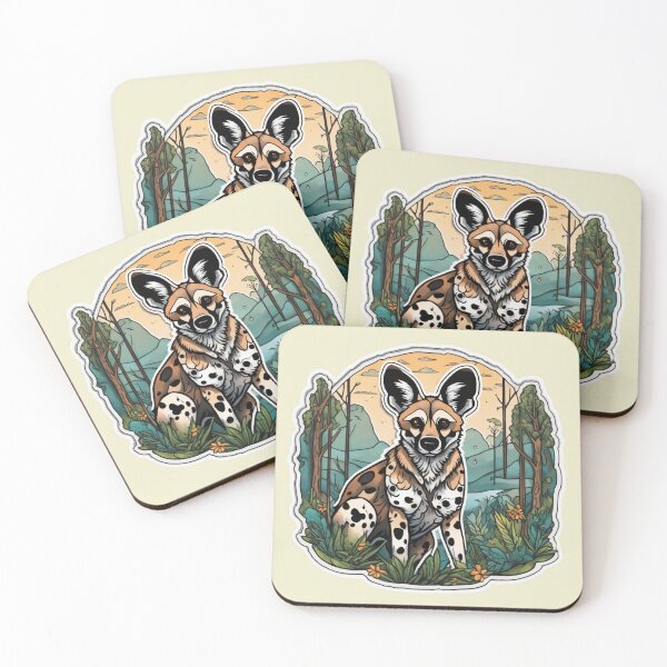 Item preview, African wild dog surrounded by nature designed and sold by WildStudiio.
