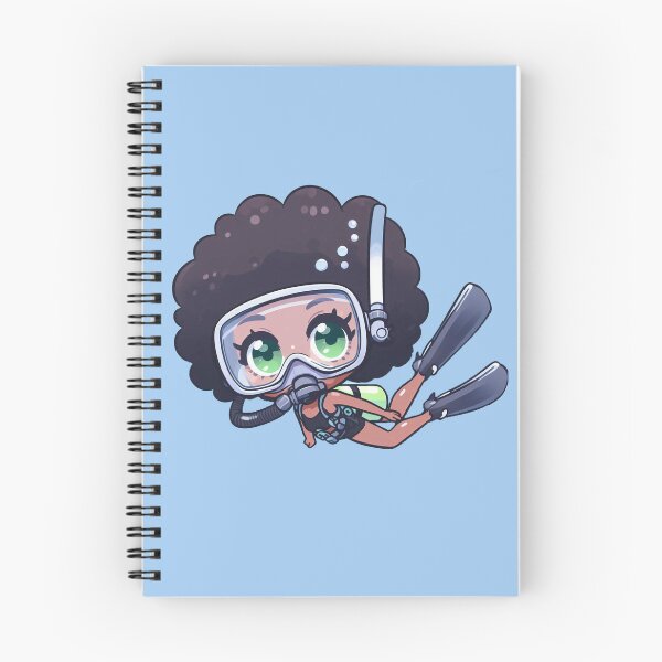 Item preview, Cute Anime African American Diver Girl designed and sold by andydavistech.