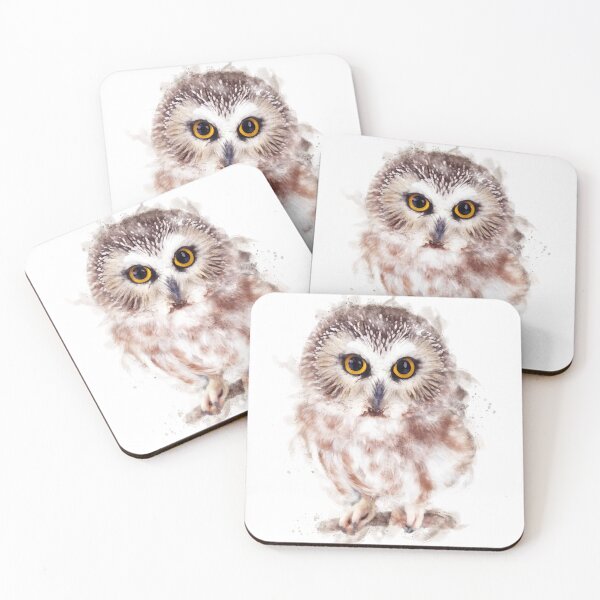Item preview, Northern Saw-whet Owl Artwork designed and sold by Typeglyphs.