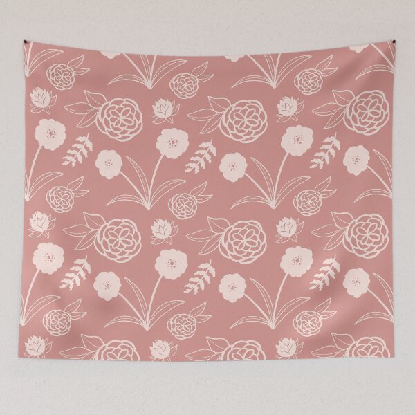 Item preview, Rose Pink Floral Pattern designed and sold by makell-creates.