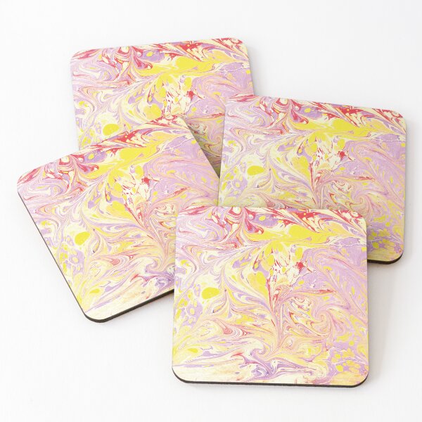 Item preview, Color paint ebru with waves and tile pattern designed and sold by bozarslan.