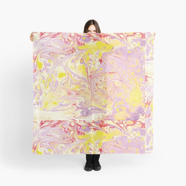 Item preview, Color paint ebru with waves and tile pattern designed and sold by bozarslan.