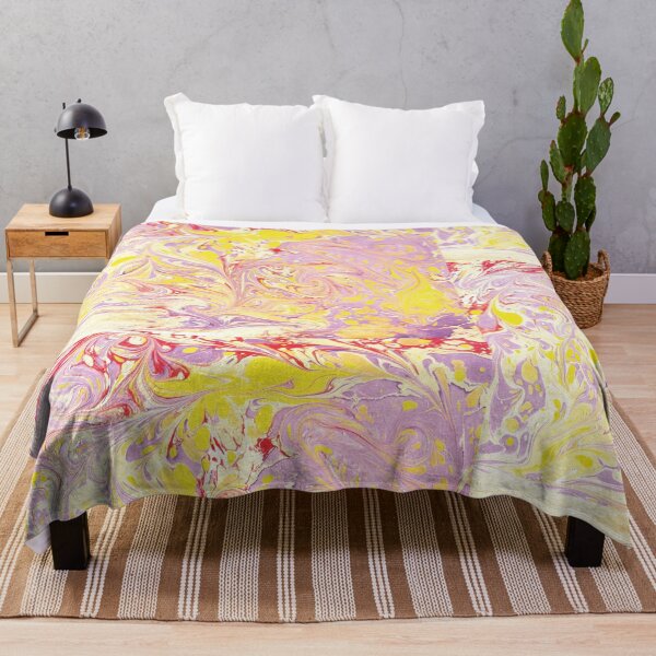 Item preview, Color paint ebru with waves and tile pattern designed and sold by bozarslan.