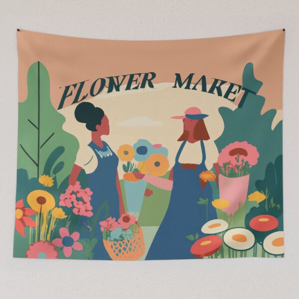 Item preview, Blossoming Nostalgia Explore Retro Flower Market Delights designed and sold by Tamas Das.