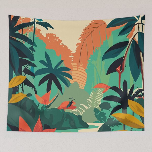 Item preview, Vibrant Amazon Rainforest Wildlife designed and sold by InkBlvd.
