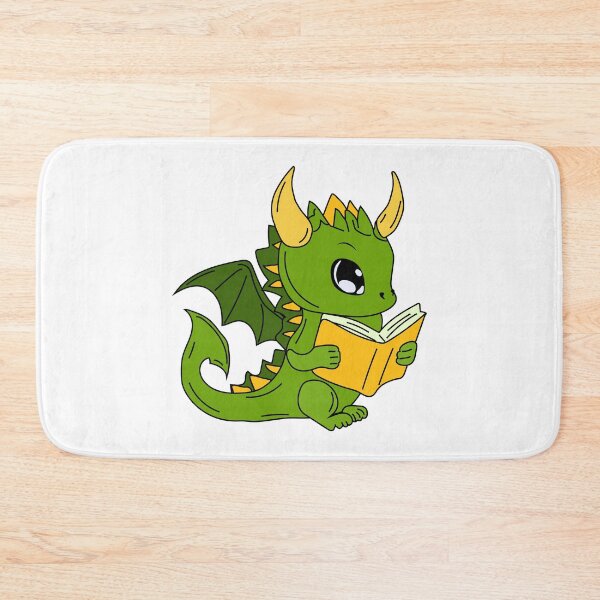 Item preview, Stock Illustration  Emoji character cartoon green dragon dinosaur reading a book sticker emoticon	 designed and sold by Innamalinka.
