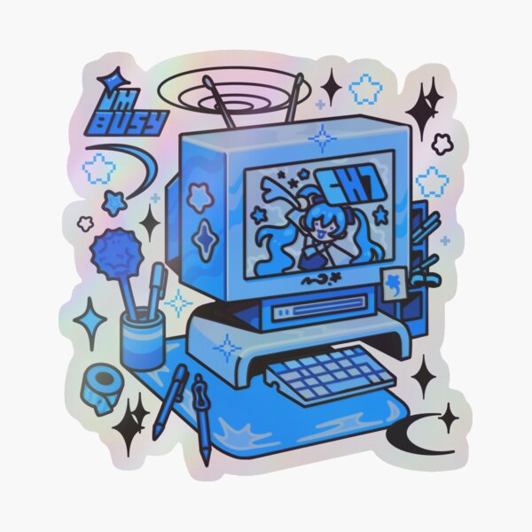 Vista previa del artículo con la obra «Tiempo de computadora Y2k», diseñado y vendido por SilAchan.