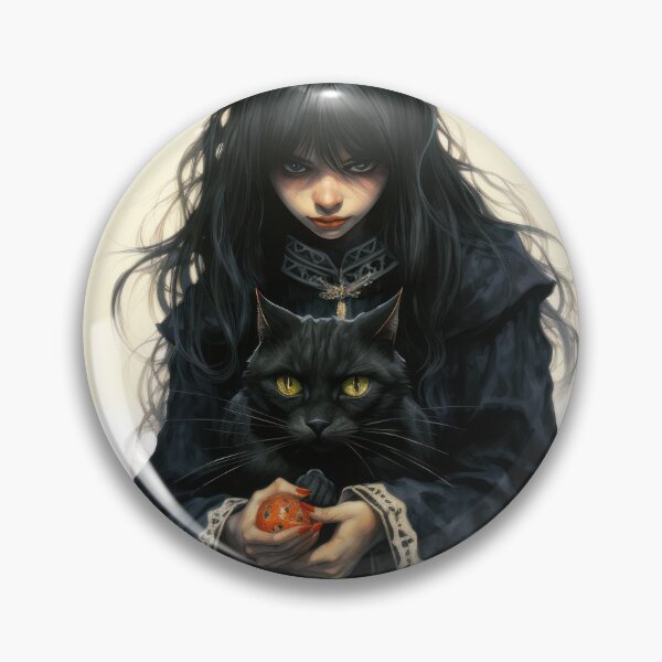 Item preview, Intense girl with her wise cat designed and sold by Extraordinarym.