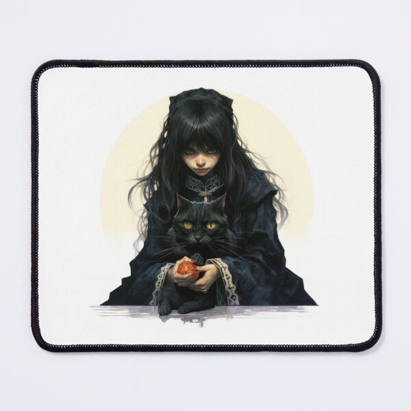 Item preview, Intense girl with her wise cat designed and sold by Extraordinarym.