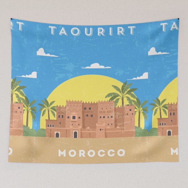 Item preview, Taourirt, Morocco — Retro travel minimalist poster designed and sold by GreekTavern1979.
