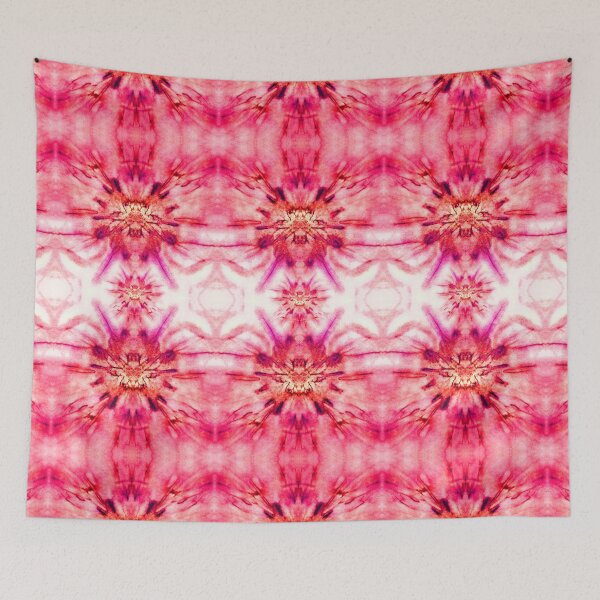 Item preview, Jerusalem Artichoke Daisy Supernova Flower EcoPrint Bright Pink designed and sold by SpiritGifts.