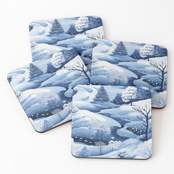 Item preview, Icy Wonderland Snowy Landscape Cosy Pattern designed and sold by NikkofTime.