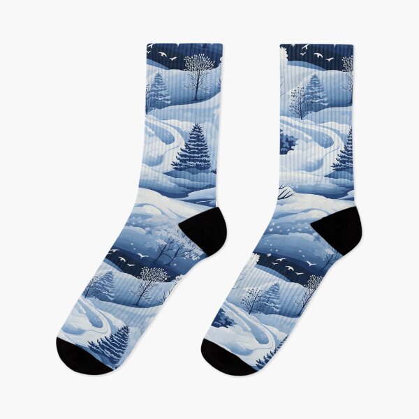 Item preview, Icy Wonderland Snowy Landscape Cosy Pattern designed and sold by NikkofTime.